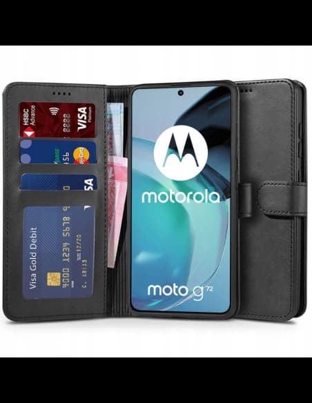 Tech-Protect Wallet Motorola Moto G72 Black