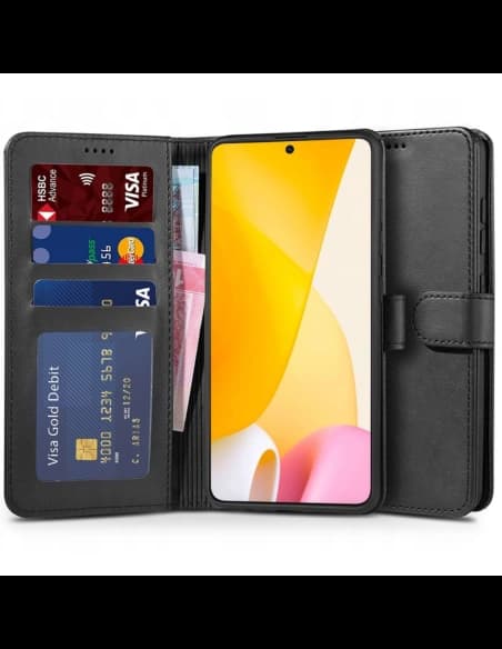 Etui Tech-Protect Wallet Xiaomi 12 Lite Fekete
