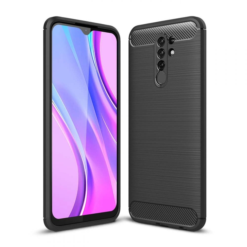 Etui Tech-Protect TPUCarbon Xiaomi Redmi 9 Fekete - 1