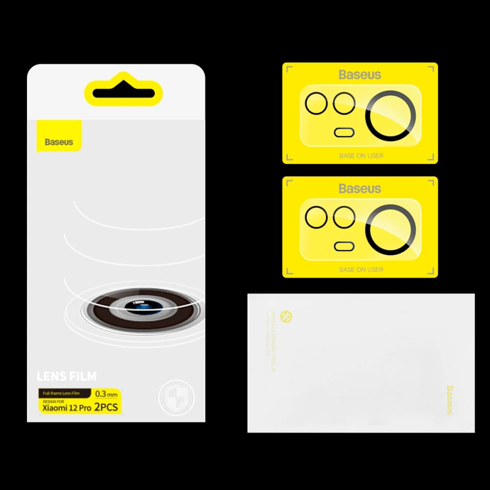 Folia na aparat Baseus Lens Protector Xiaomi 12 Pro 0.3mm transparentă [2 PACK] - 7