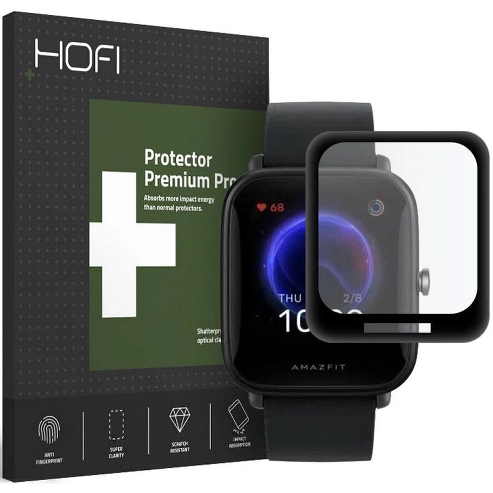 Hibrid üveg Hofi Hybrid Pro+ Xiaomi Amazfit Bip U Fekete - 1
