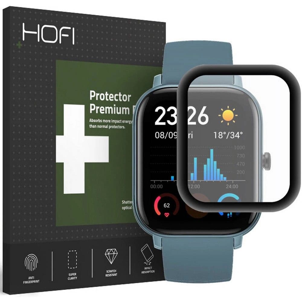 Hibrid üveg Hofi Hybrid Pro+ Xiaomi Amazfit GTS Fekete - 1