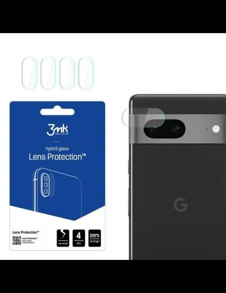 Szkło hybrydowe na obiektyw aparatu 3MK Lens Protection Google Pixel 7 [4 PACK]