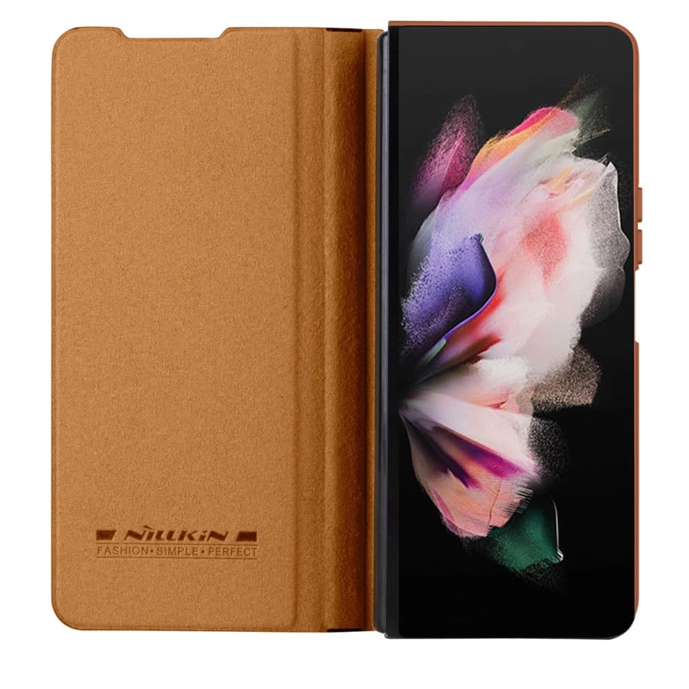 Etui Nillkin Qin Leather Pro Samsung Galaxy Z Fold 4 hnědé - 6