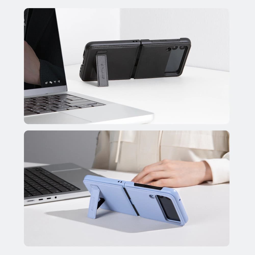 Etui Nillkin Qin Vegan Leather Samsung Galaxy Z Flip 4 tmavě zelené - 10