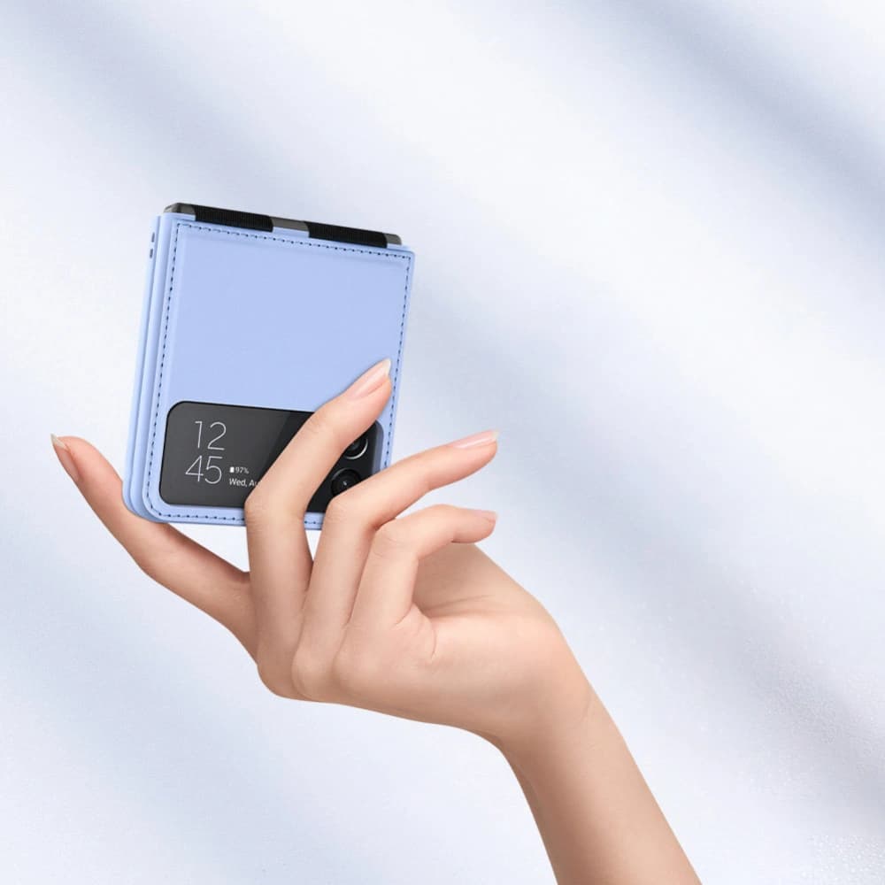 Etui Nillkin Qin Vegan Leather Samsung Galaxy Z Flip 4 fialové - 13