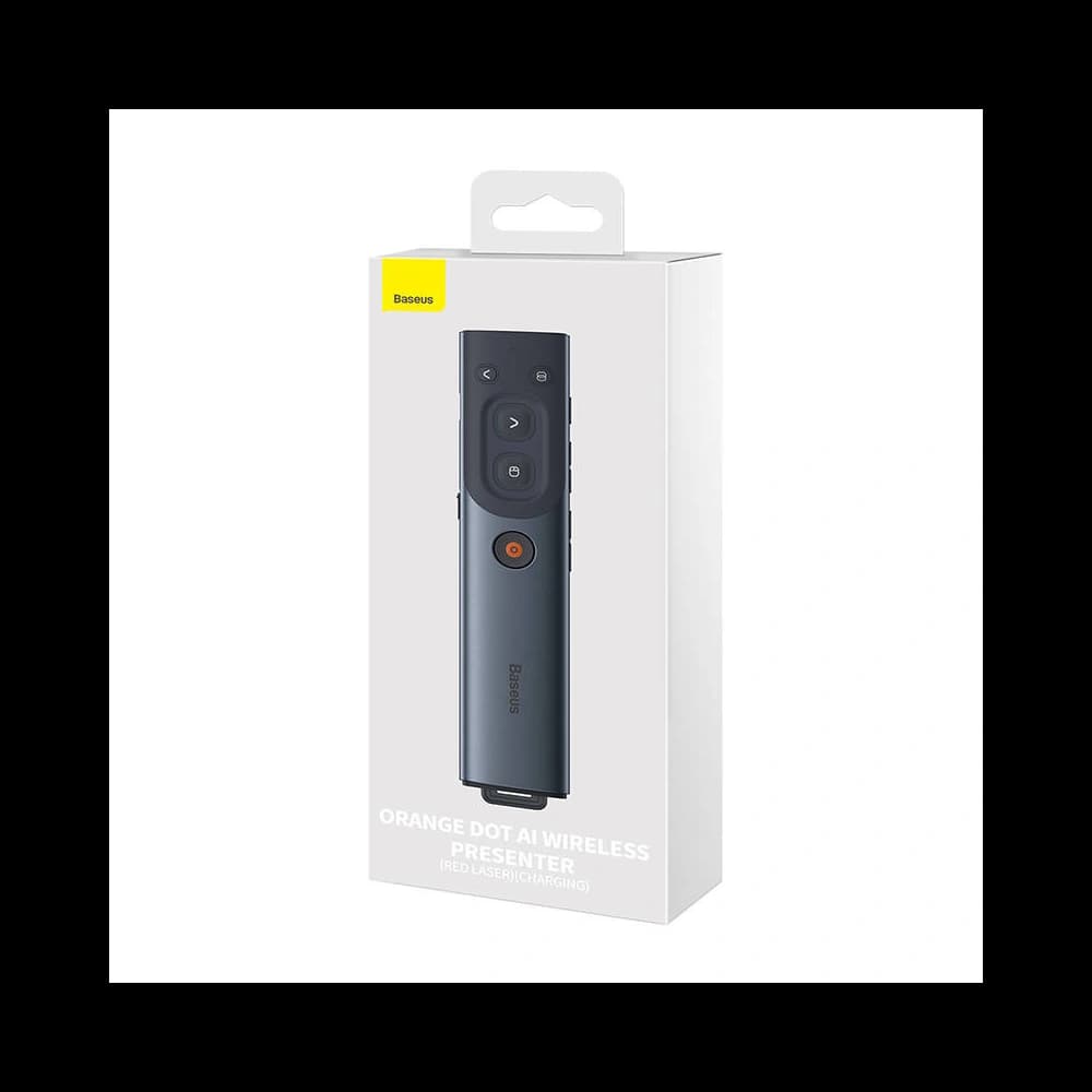Baseus Orange Dot Multifunctionale remote control for presentation with a red laser pointer gray - 7