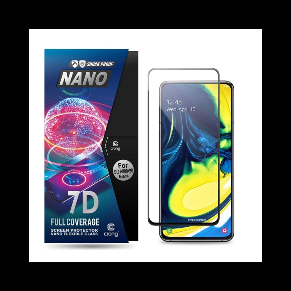Sticlă hibridă Crong 7D Nano Flexible Glass Samsung Galaxy A80/A90 - 1