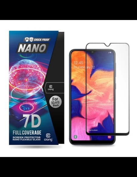 Hyb ridní sklo Crong 7D Nano Flexibilní sklo Samsung Galaxy A10