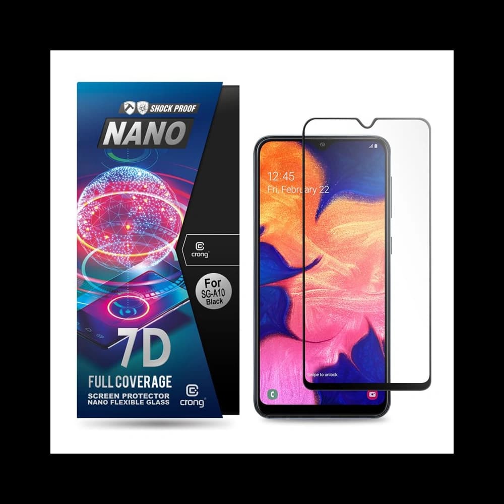 Hyb ridní sklo Crong 7D Nano Flexibilní sklo Samsung Galaxy A10 - 1