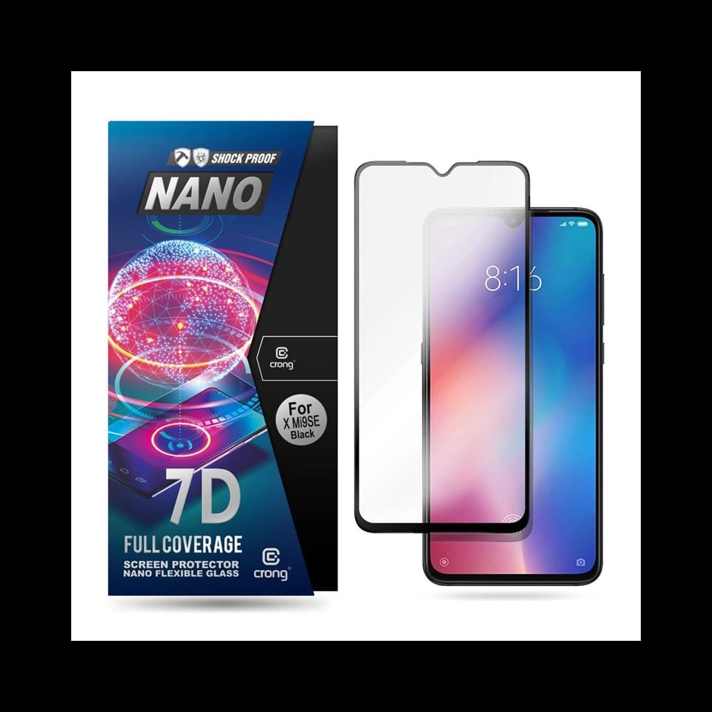 Hybriertes Glas Crong 7D Nano Flexibles Glas Xiaomi Mi 9 SE - 1