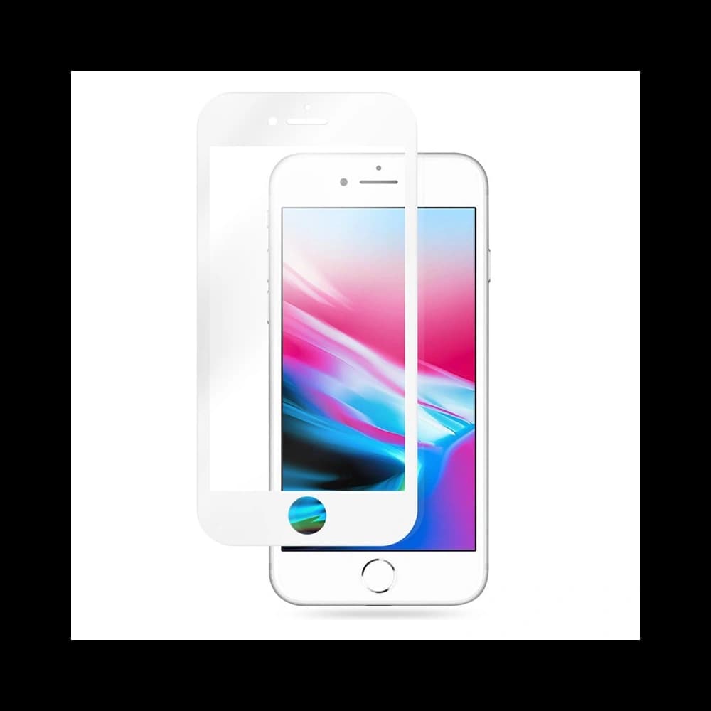 Crong 7D Nano Flexible Glass Apple iPhone 8/7 Plus (White) - 2