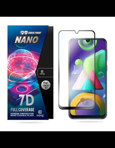 Hybriertes Glas Crong 7D Nano Flexibles Glas Samsung Galaxy M21