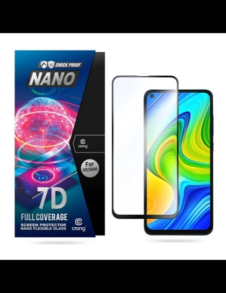 Sticlă hibridă Crong 7D Nano Flexible Glass Xiaomi Redmi Note 9