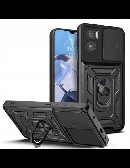Case Tech-Protect CamShield Pro Motorola Moto E22/E22i Schwarz