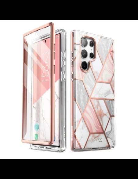 Etui Supcase Cosmo Samsung Galaxy S23 Ultra Marble Pink