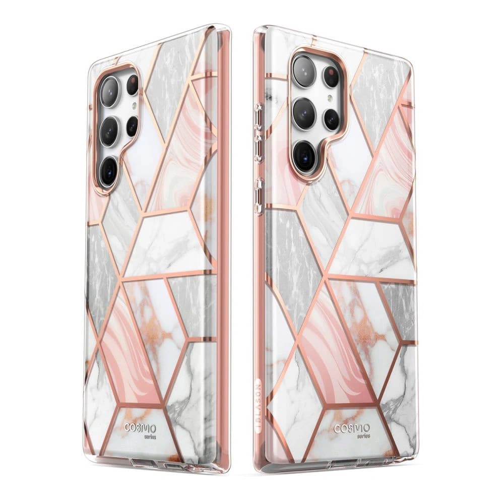 Etui Supcase Cosmo Samsung Galaxy S23 Ultra Marble Pink - 3