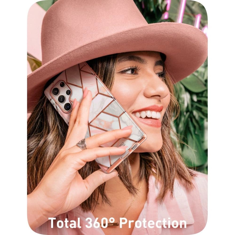 Etui Supcase Cosmo Samsung Galaxy S23 Ultra Marble Pink - 9