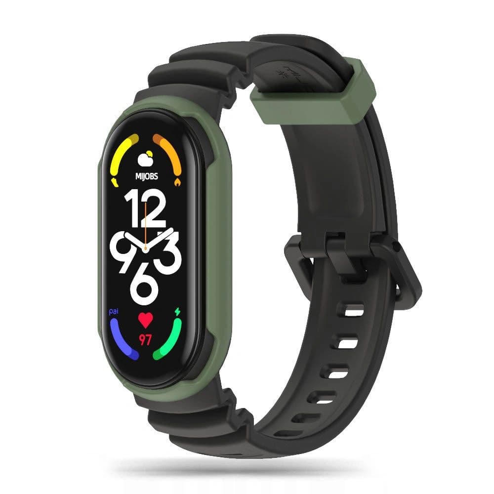 Pasek Tech-Protect Iconband Hybrid Xiaomi Mi Band 5/6/6 NFC/7 Černá/armádní zelená - 1