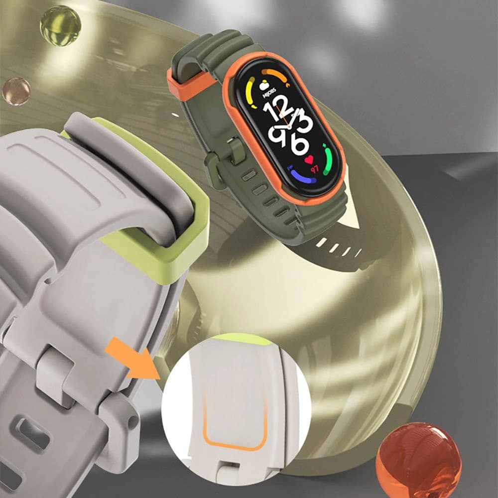 Pasek Tech-Protect Iconband Hybrid Xiaomi Mi Band 5/6/6 NFC/7 Černá/armádní zelená - 5