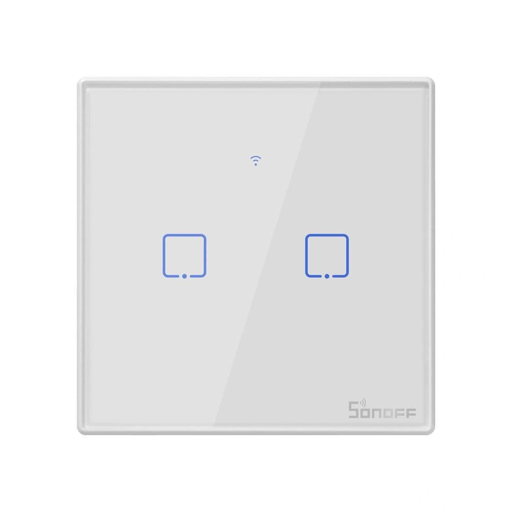 Berührungsempfindlicher WiFi + RF 433 Lichtschalter Sonoff T2 EU TX (2-Kanal) - 1