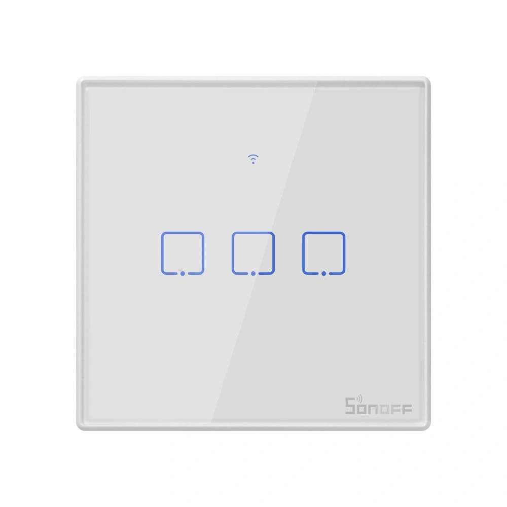 Érintőkapcsoló WiFi + RF 433 Sonoff T2 EU TX (3-csatornás) - 1