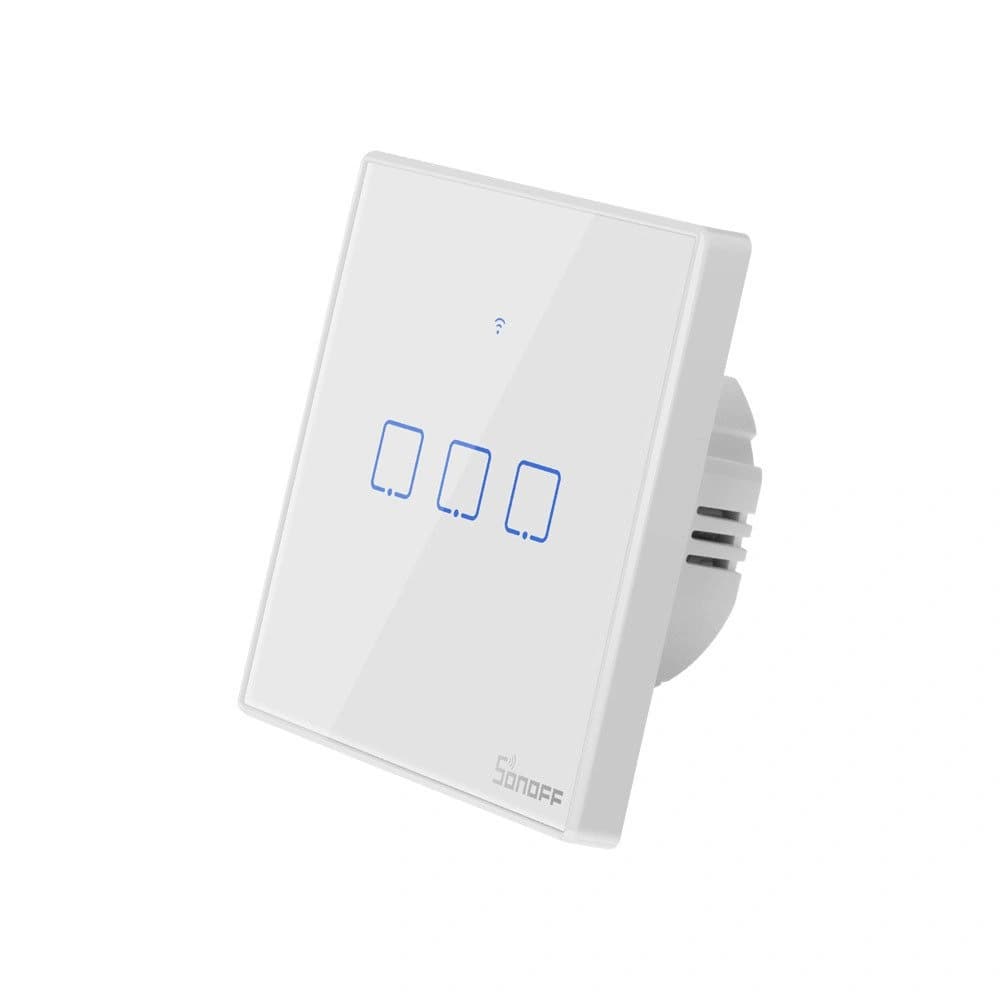 Érintőkapcsoló WiFi + RF 433 Sonoff T2 EU TX (3-csatornás) - 2