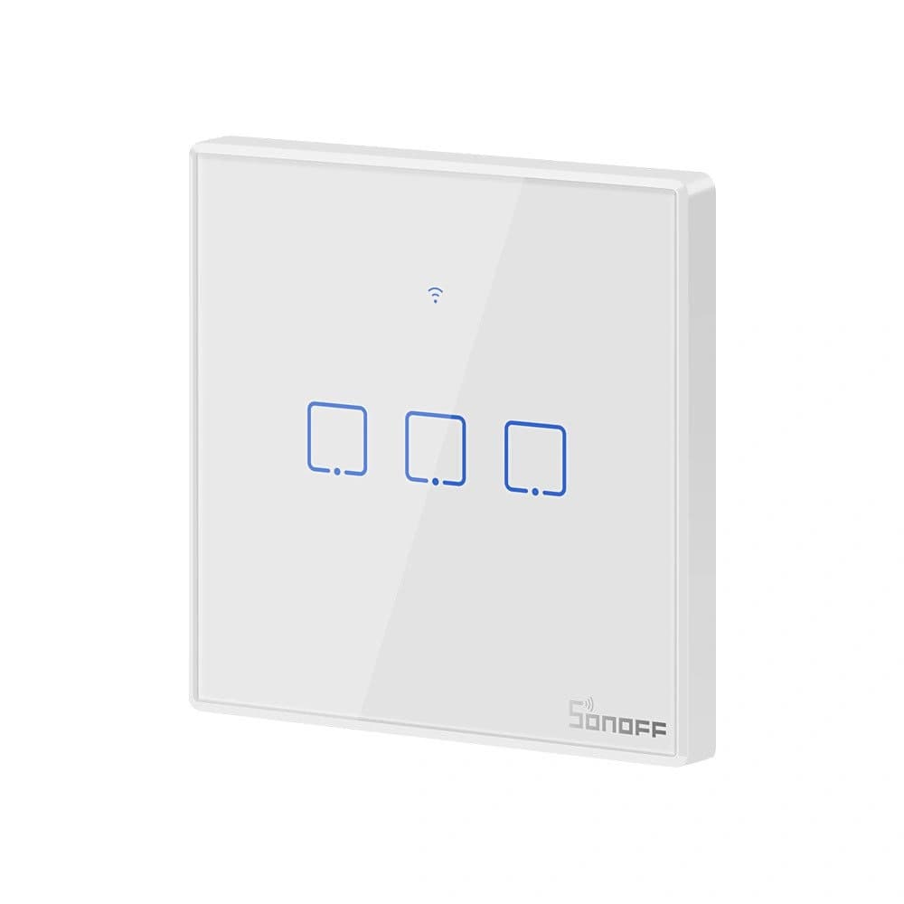Érintőkapcsoló WiFi + RF 433 Sonoff T2 EU TX (3-csatornás) - 3