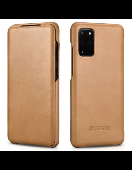 Etui iCarer Curved Edge Vintage Folio Samsung Galaxy S20+ Plus khaki