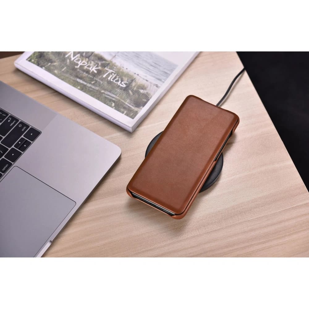 Etui iCarer Curved Edge Vintage Folio Samsung Galaxy S20+ Plus barna - 10