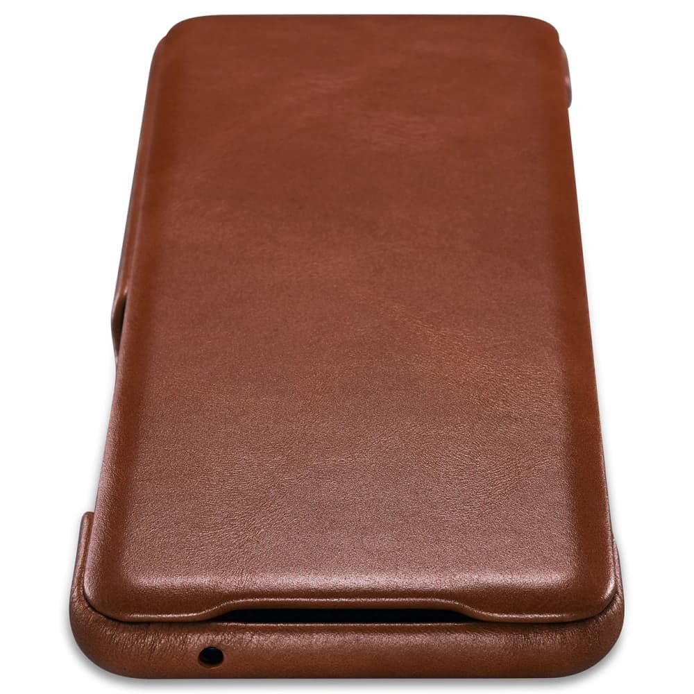 Husă iCarer Curved Edge Vintage Folio Samsung Galaxy S20 Ultra maro - 8