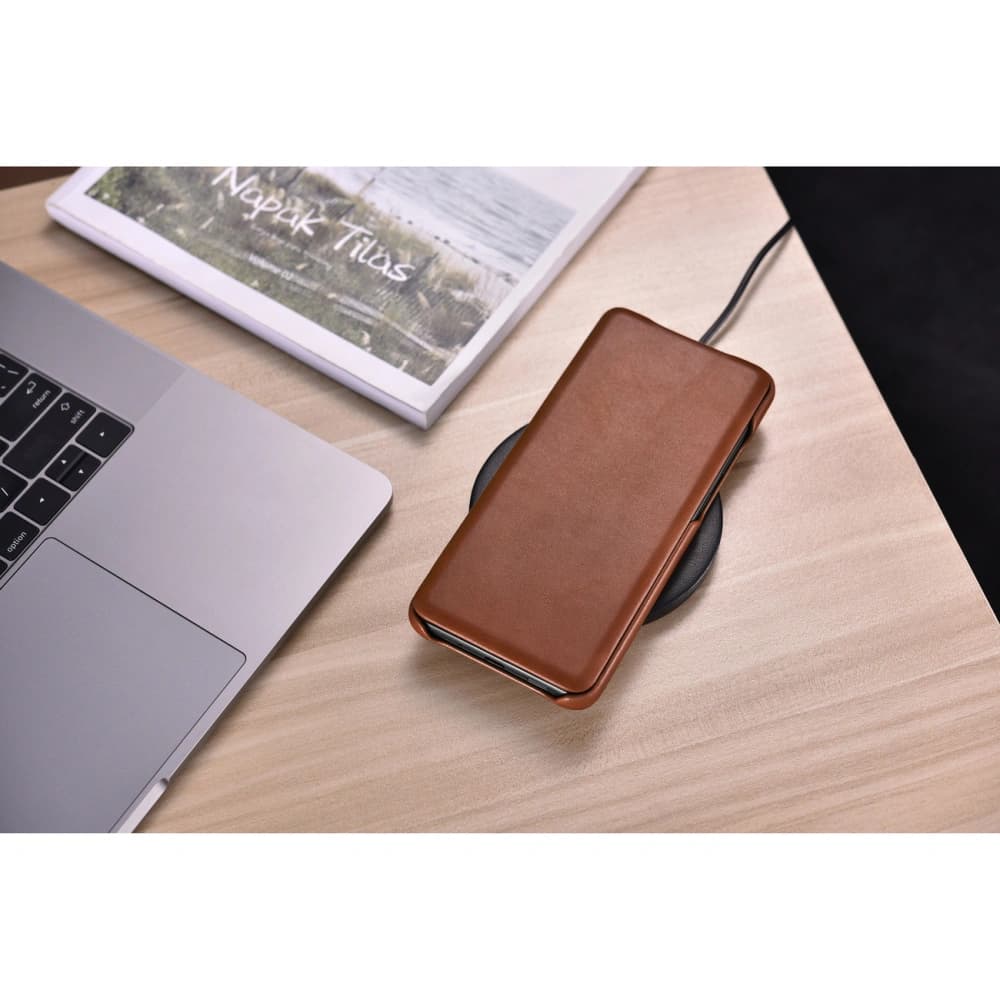 Husă iCarer Curved Edge Vintage Folio Samsung Galaxy S20 Ultra maro - 10