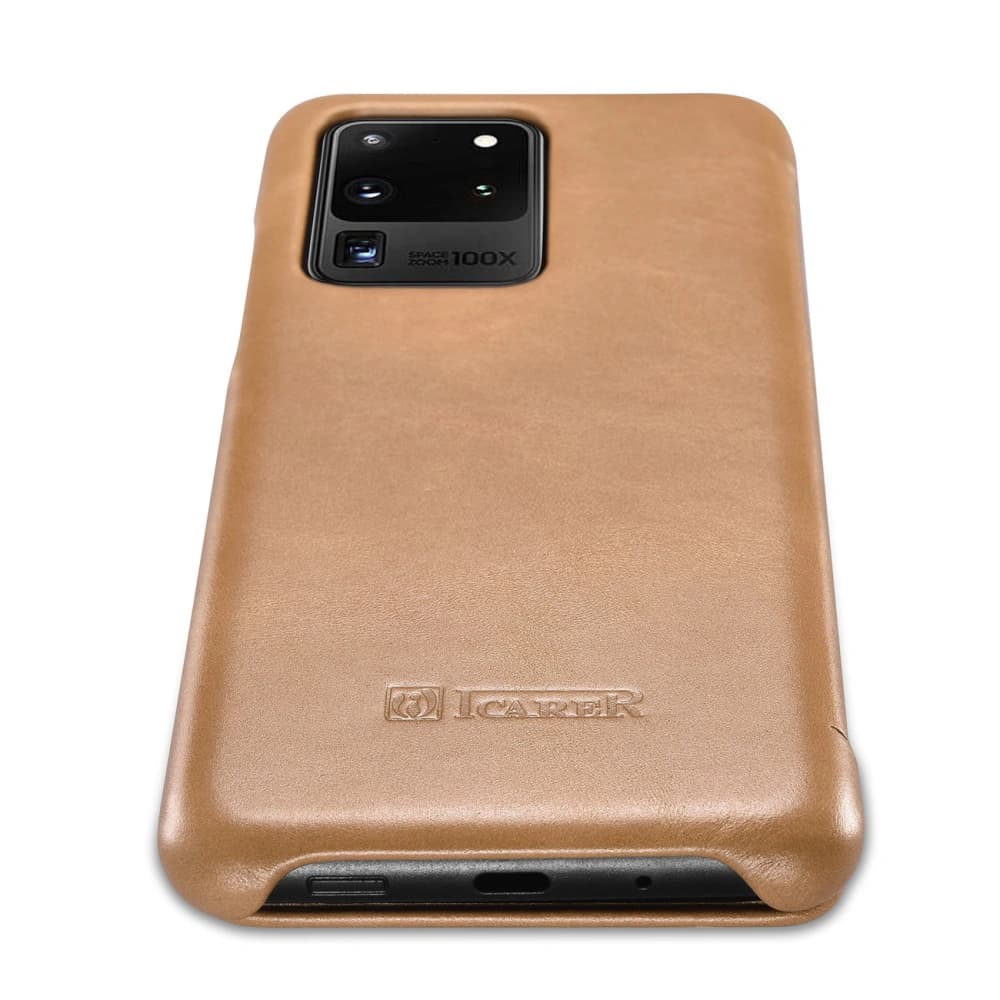 Husă iCarer Curved Edge Vintage Folio Samsung Galaxy S20 Ultra khaki - 6