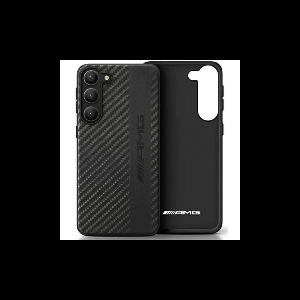 Case Mercedes AMG AMHCS23MBLSCA Samsung Galaxy S23+ Plus schwarz/hardcase Carbon Stripe&Embossed - 1
