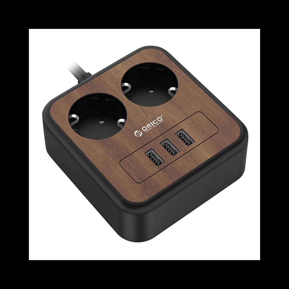 Orico Power Strip 2x AC, 3x USB, 1.4m, 2500W - 3
