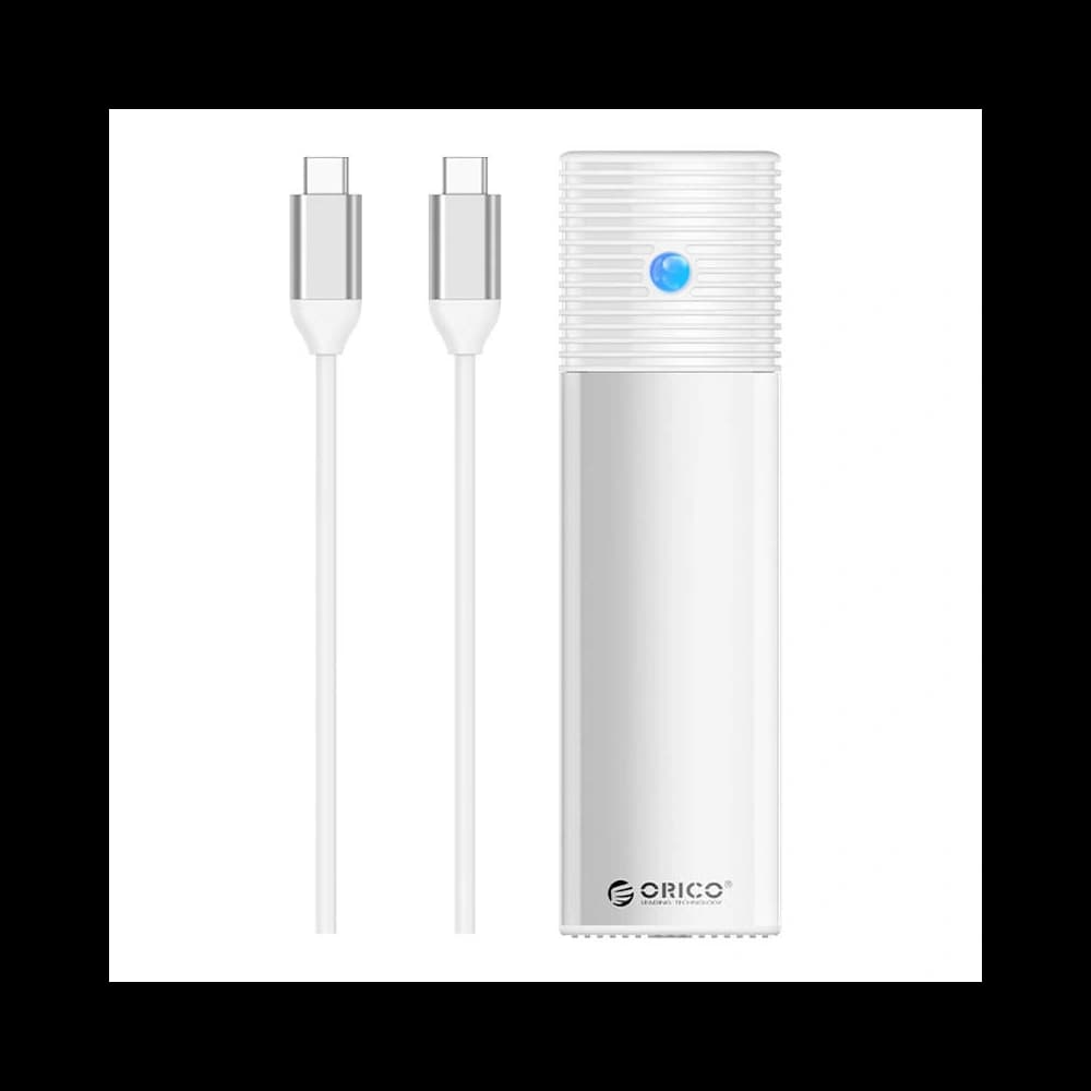Carcasa externă pentru disc M.2 NVMe, Orico PWM2-G2-WH-EP, USB-C, 10Gbps (argintie) - 1