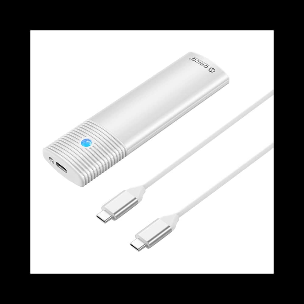 Carcasa externă pentru disc M.2 NVMe, Orico PWM2-G2-WH-EP, USB-C, 10Gbps (argintie) - 2
