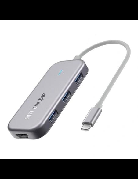 Adapter 7in1 HUB Blitzwolf BW-TH5 USB-C 1x HDMI, 3x USB 3.0, 1x USB-C PD, 1x SD, 1x Micro SD