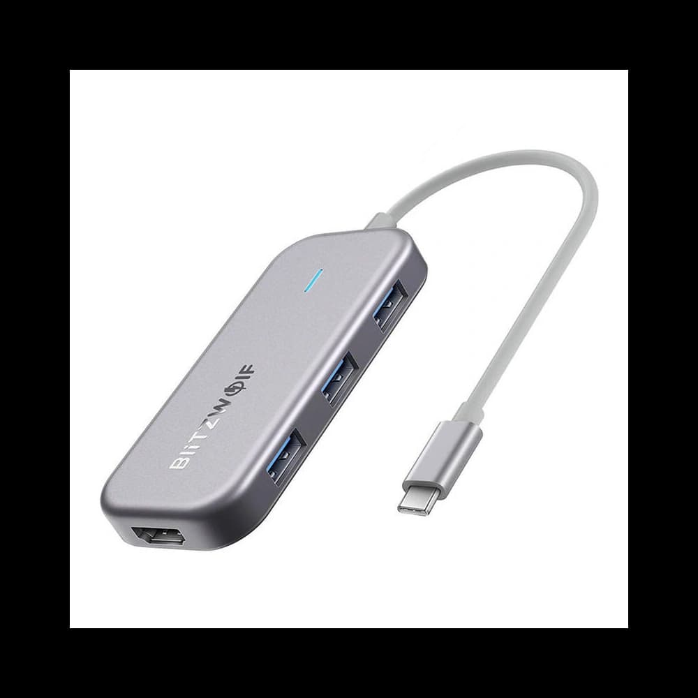 Adaptér 7v1 HUB Blitzwolf BW-TH5 USB-C 1x HDMI, 3x USB 3.0, 1x USB-C PD, 1x SD, 1x Micro SD - 1