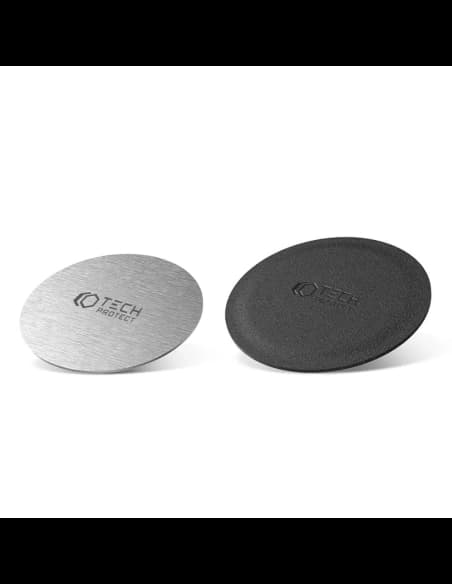 Blăști pentru Suporturi Magnetice Tech-Protect Metalplate Suport Magnetic pentru Mașină Argintiu și Negru [2 PACK]