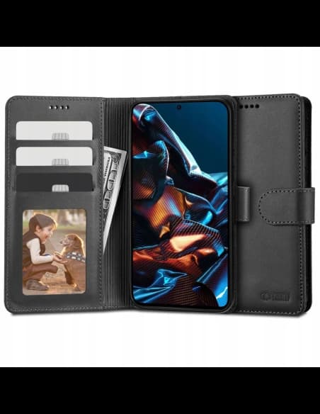 Etui Tech-Protect Wallet Xiaomi Redmi Note 12 Pro/POCO X5 Pro 5G Negru