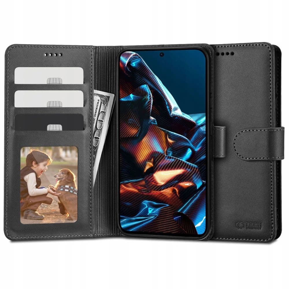 Etui Tech-Protect Wallet Xiaomi Redmi Note 12 Pro/POCO X5 Pro 5G Negru - 1