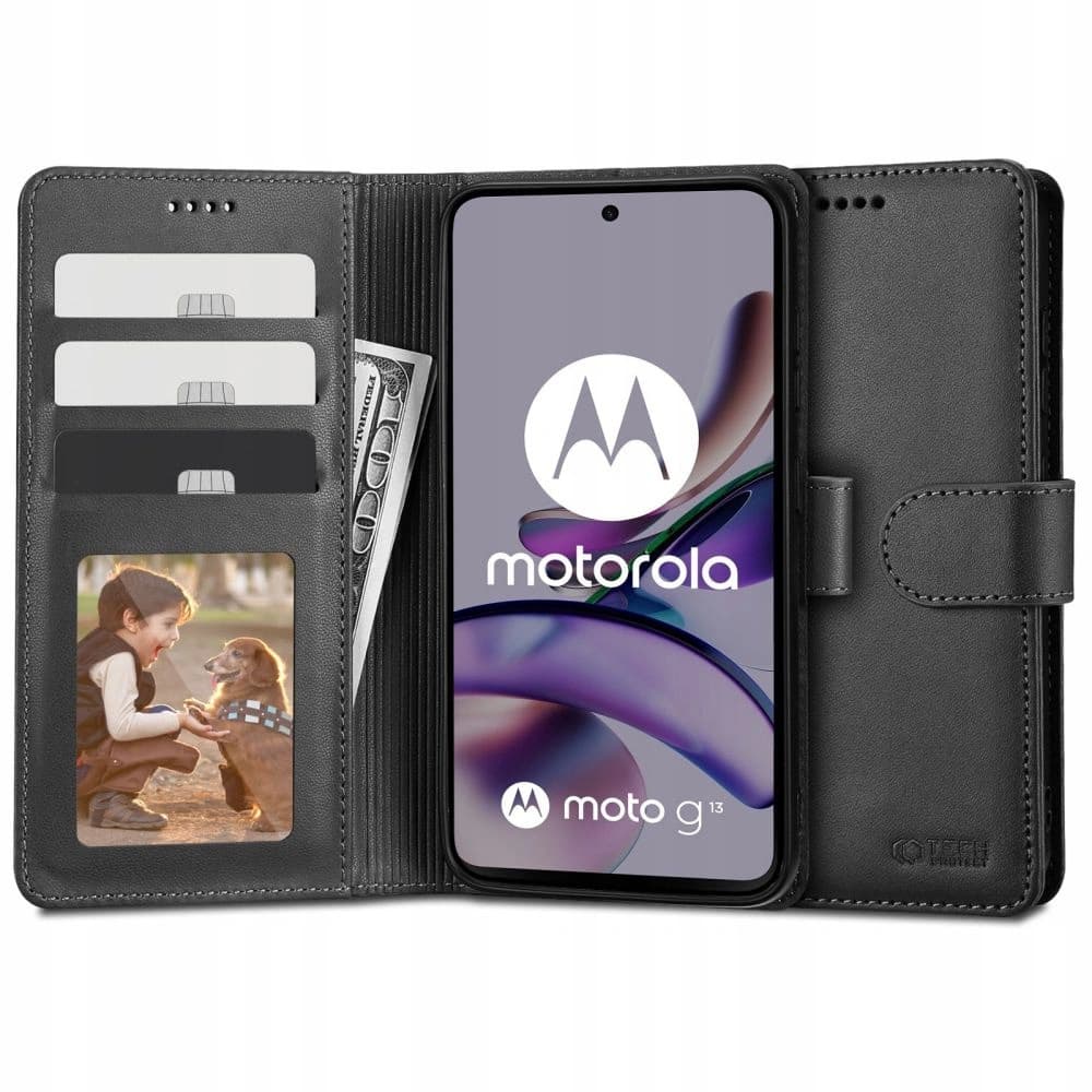 Tech-Protect Tasche Wallet Motorola Moto G13/G23/G53 5G Schwarz - 1