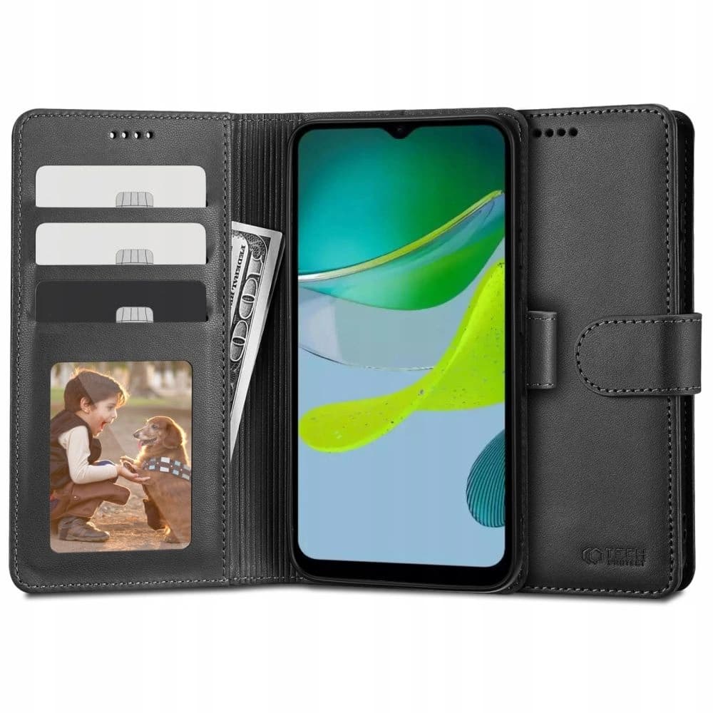 Etui Tech-Protect Wallet Motorola Moto E13 Fekete - 1