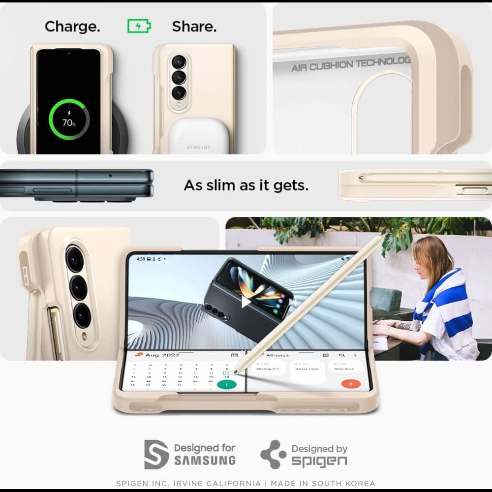 Spigen Thin Fit Pen Samsung Galaxy Z Fold 4 Pearled Ivory - 6