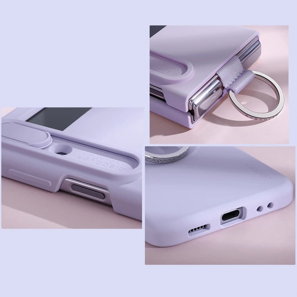 Etui Nillkin CamShield Silky Silicone Samsung Galaxy Z Flip 4 fialové - 15