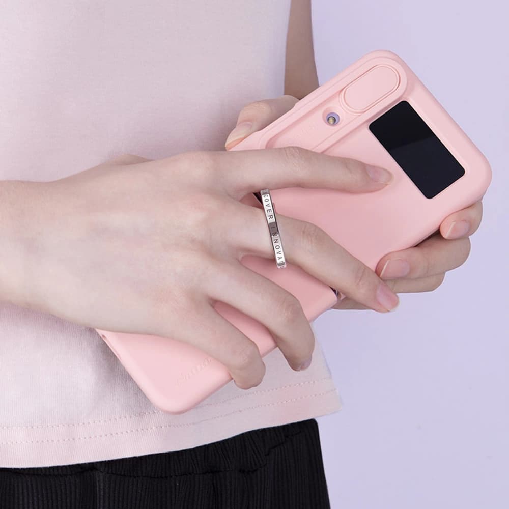 Nillkin Samsung Fall CamShield Silky Silikon Galaxy Z Flip 4 Pfirsich - 12