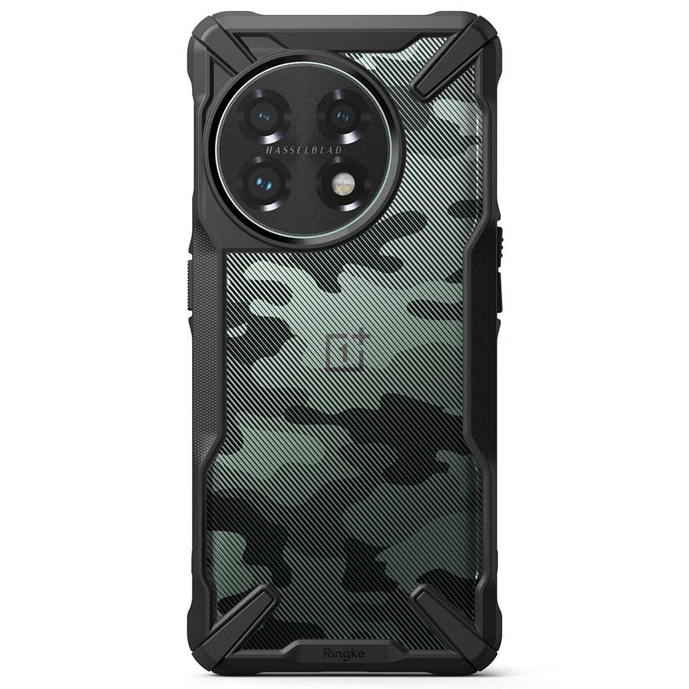 Etui Ringke Fusion-X Design OnePlus 11 5G Camo (Moro) Negru - 3