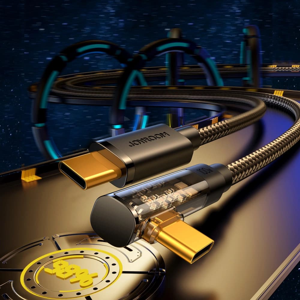 Angle cable Joyroom S-CC100A6 USB-C/USB-C 100W 1.2m black - 11