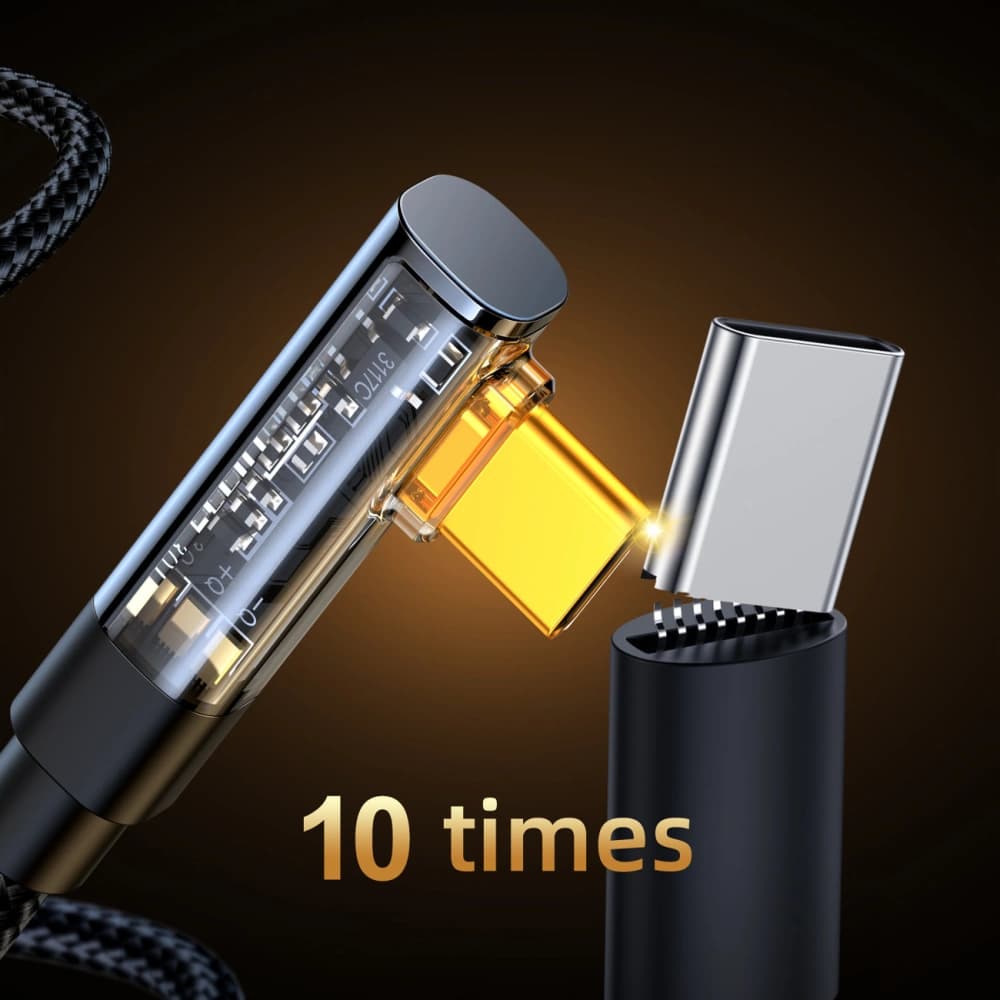 Angle cable Joyroom S-CC100A6 USB-C/USB-C 100W 1.2m black - 16